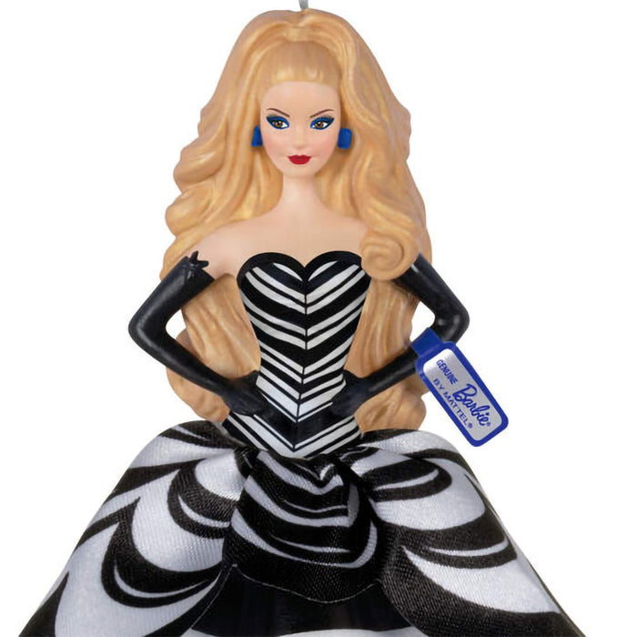 Hallmark : 2024 Keepsake Barbie™ 65th Anniversary Blue Sapphire Porcelain and Fabric Ornament (45) - Hallmark : 2024 Keepsake Barbie™ 65th Anniversary Blue Sapphire Porcelain and Fabric Ornament (45)