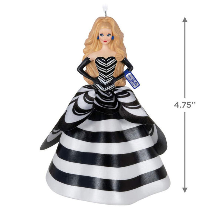 Hallmark : 2024 Keepsake Barbie™ 65th Anniversary Blue Sapphire Porcelain and Fabric Ornament (45) - Hallmark : 2024 Keepsake Barbie™ 65th Anniversary Blue Sapphire Porcelain and Fabric Ornament (45)