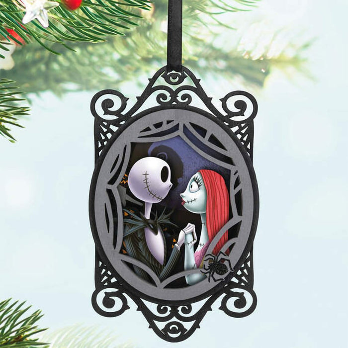 Hallmark : 2024 Keepsake Disney Tim Burton's The Nightmare Before Christmas Jack and Sally Papercraft Ornament (163) - Hallmark : 2024 Keepsake Disney Tim Burton's The Nightmare Before Christmas Jack and Sally Papercraft Ornament (163)