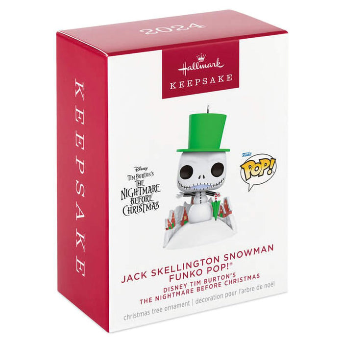 Hallmark : 2024 Keepsake Disney Tim Burton's The Nightmare Before Christmas Jack Skellington Snowman Funko POP!® Ornament (164) - Hallmark : 2024 Keepsake Disney Tim Burton's The Nightmare Before Christmas Jack Skellington Snowman Funko POP!® Ornament (164)