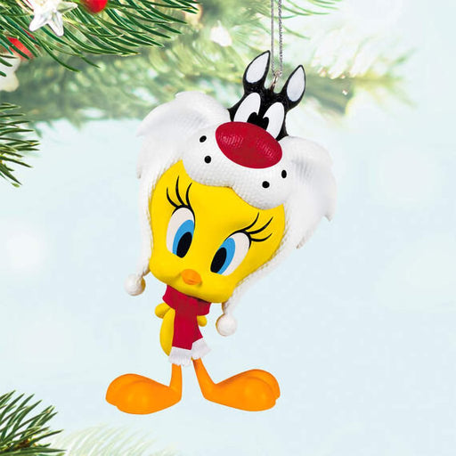 Hallmark : 2024 Keepsake Looney Tunes™ Tweety™ Puddy Tat Hat Ornament (257) - Hallmark : 2024 Keepsake Looney Tunes™ Tweety™ Puddy Tat Hat Ornament (257)