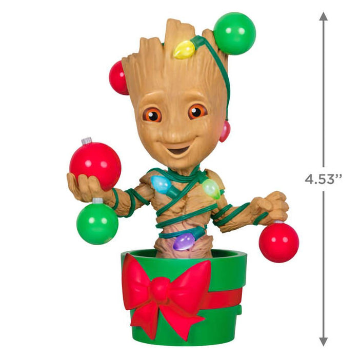 Hallmark : 2024 Keepsake Marvel Guardians of the Galaxy O Christmas Groot Ornament With Light (226) - Hallmark : 2024 Keepsake Marvel Guardians of the Galaxy O Christmas Groot Ornament With Light (226)