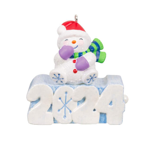 Hallmark : 2024 Keepsake Mini A Snowy 2024 Ornament With Light, 1.3" (395) - Hallmark : 2024 Keepsake Mini A Snowy 2024 Ornament With Light, 1.3" (395)