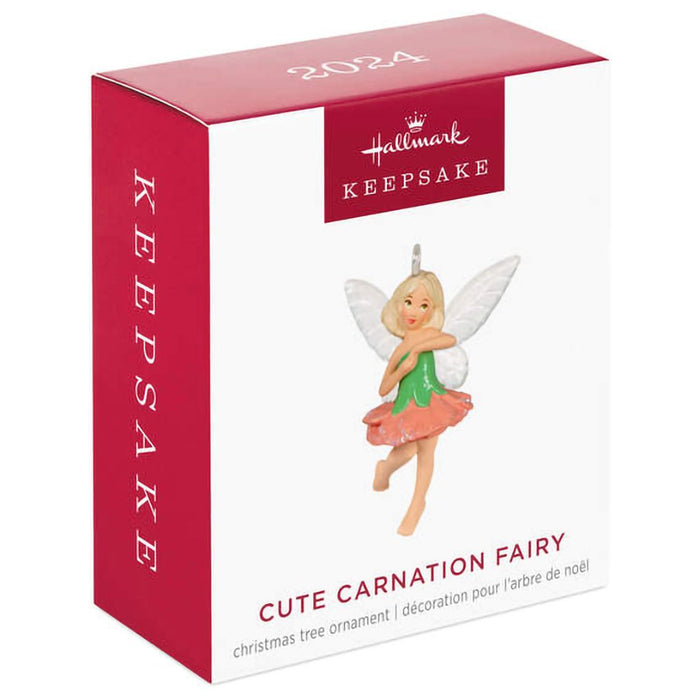 Hallmark : 2024 Keepsake Mini Cute Carnation Fairy Ornament, 1.12" (403) - Hallmark : 2024 Keepsake Mini Cute Carnation Fairy Ornament, 1.12" (403)