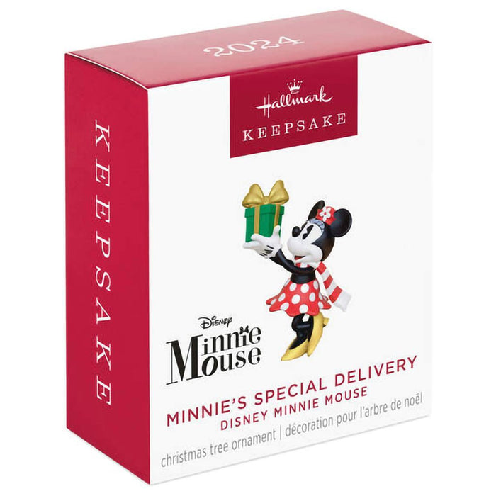 Hallmark : 2024 Keepsake Mini Disney Minnie Mouse Minnie's Special Delivery Ornament, 1.31" (418) - Hallmark : 2024 Keepsake Mini Disney Minnie Mouse Minnie's Special Delivery Ornament, 1.31" (418)