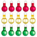 Hallmark : 2024 Keepsake Mini Festive Red, Gold and Green Glass Ornaments, Set of 15 (107) - Hallmark : 2024 Keepsake Mini Festive Red, Gold and Green Glass Ornaments, Set of 15 (107)