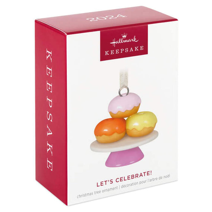 Hallmark : 2024 Keepsake Mini Let's Celebrate! Porcelain Ornament, 1" (411) - Hallmark : 2024 Keepsake Mini Let's Celebrate! Porcelain Ornament, 1" (411)