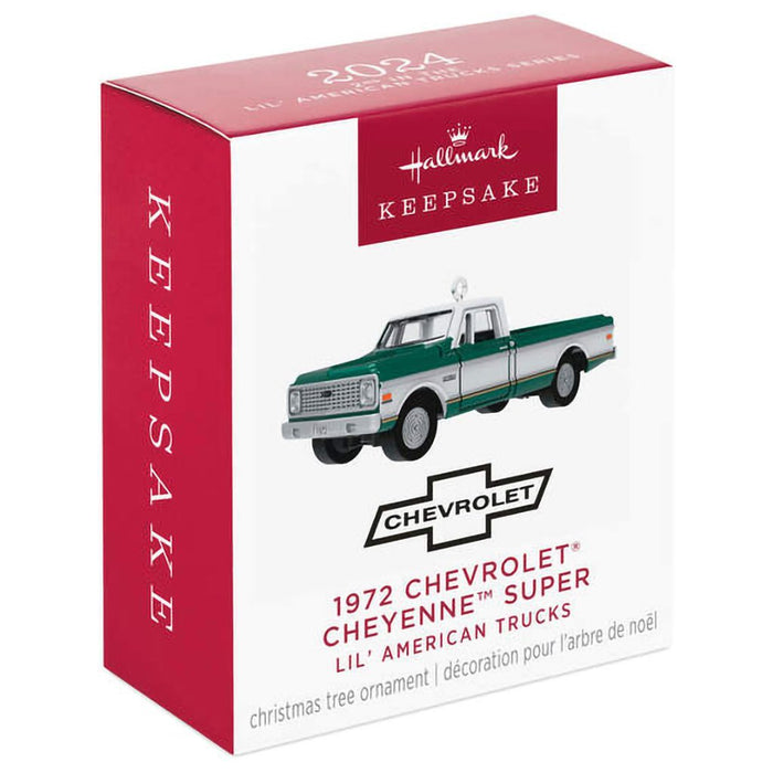 Hallmark : 2024 Keepsake Mini Lil' American Trucks 1972 Chevrolet® Cheyenne™ Super 2024 Metal Ornament, 0.67" (393) - Hallmark : 2024 Keepsake Mini Lil' American Trucks 1972 Chevrolet® Cheyenne™ Super 2024 Metal Ornament, 0.67" (393)