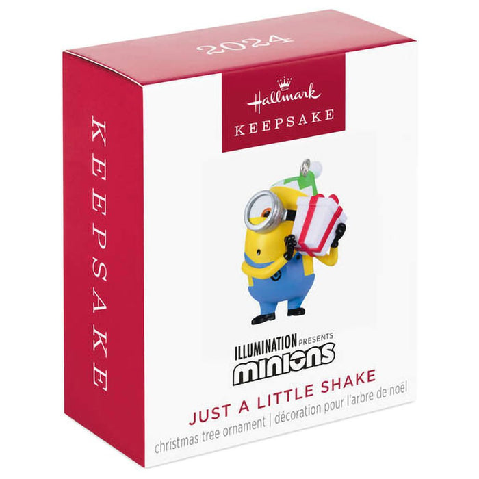 Hallmark : 2024 Keepsake Mini Minions Just a Little Shake Ornament, 1" (410) - Hallmark : 2024 Keepsake Mini Minions Just a Little Shake Ornament, 1" (410)