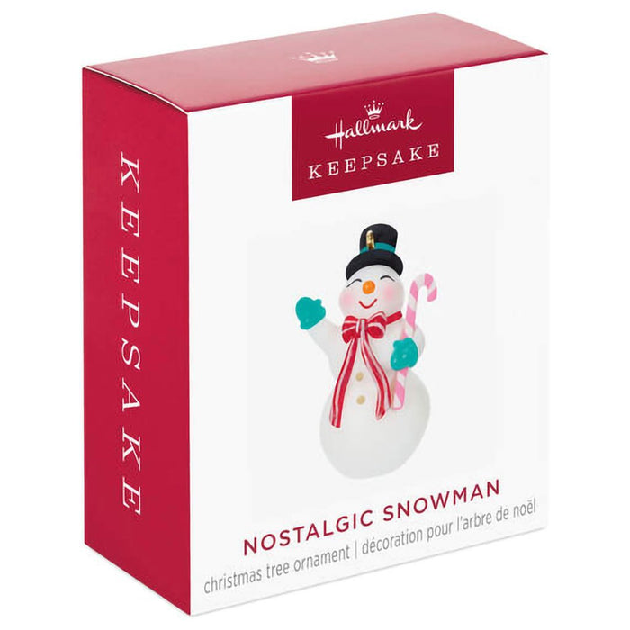 Hallmark : 2024 Keepsake Mini Nostalgic Snowman Ornament, 1.45" (421) - Hallmark : 2024 Keepsake Mini Nostalgic Snowman Ornament, 1.45" (421)