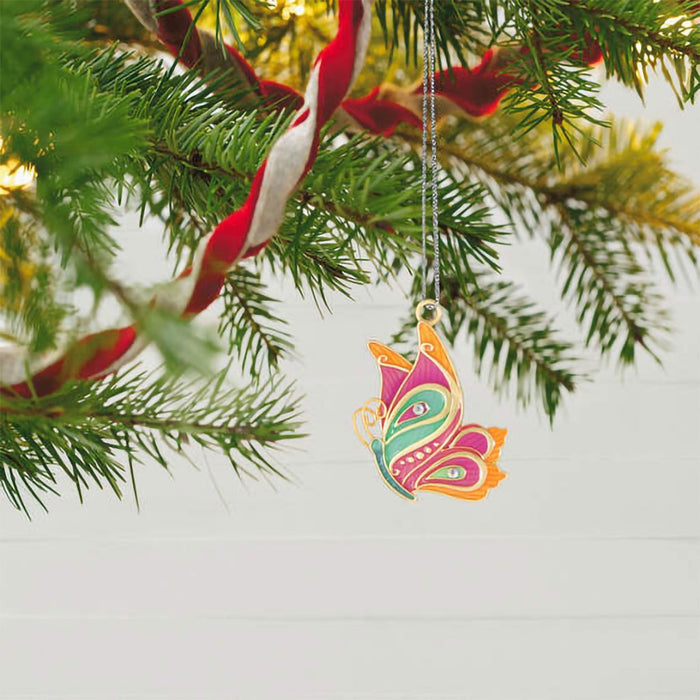 Hallmark : 2024 Keepsake Mini Petite Paisley Butterfly Metal Ornament, 1.3” (422) - Hallmark : 2024 Keepsake Mini Petite Paisley Butterfly Metal Ornament, 1.3” (422)