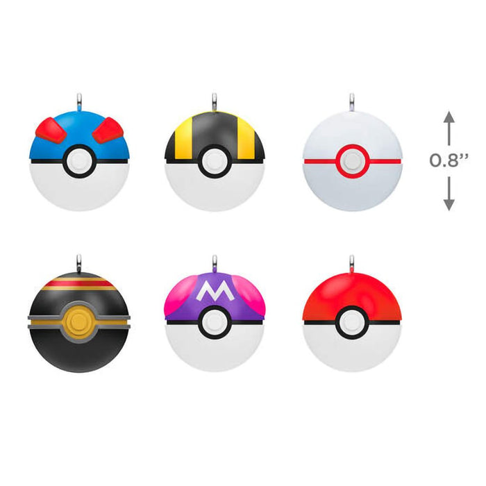 Hallmark : 2024 Keepsake Mini Pokémon Poké Balls Ornaments, Set of 6 (250) - Hallmark : 2024 Keepsake Mini Pokémon Poké Balls Ornaments, Set of 6 (250)