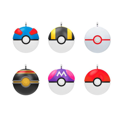 Hallmark : 2024 Keepsake Mini Pokémon Poké Balls Ornaments, Set of 6 (250) - Hallmark : 2024 Keepsake Mini Pokémon Poké Balls Ornaments, Set of 6 (250)