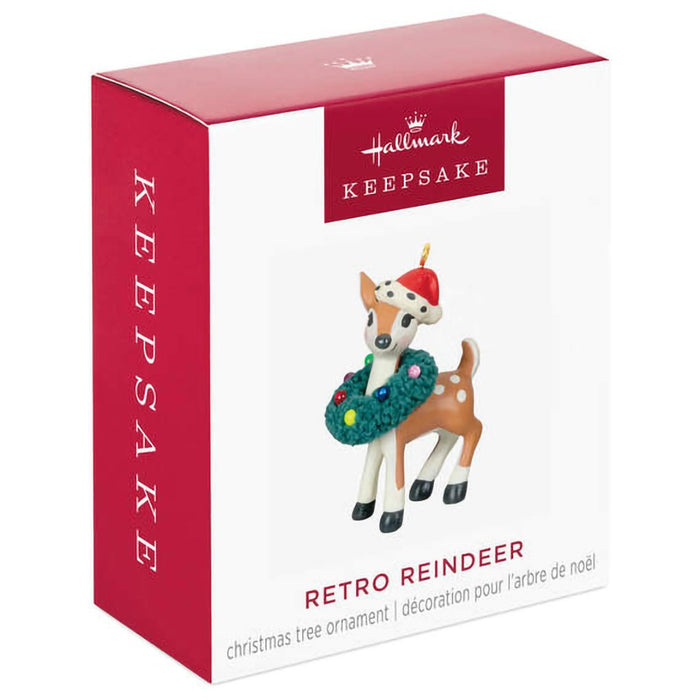 Hallmark : 2024 Keepsake Mini Retro Reindeer Ornament, 1.41" (423) - Hallmark : 2024 Keepsake Mini Retro Reindeer Ornament, 1.41" (423)