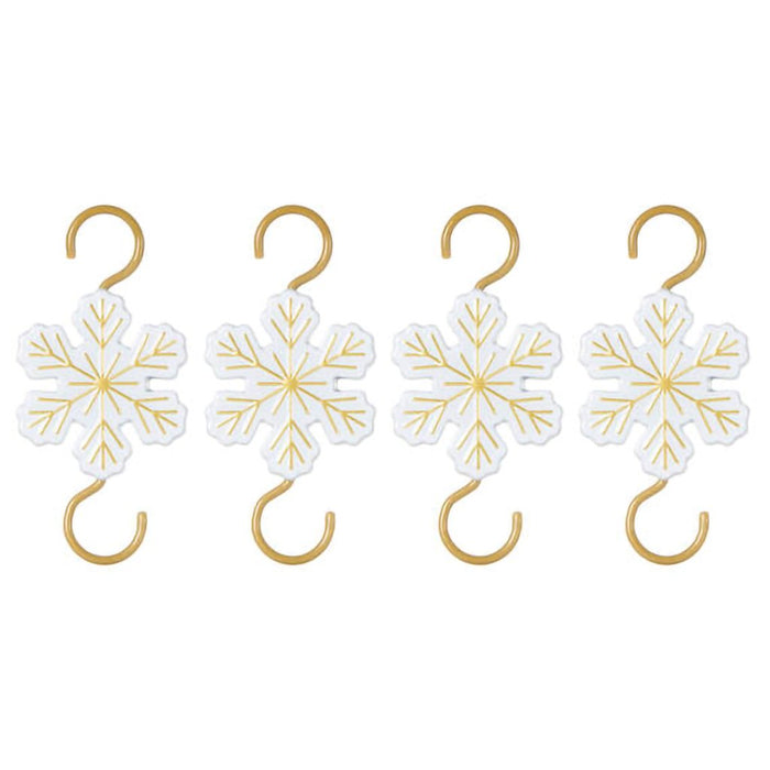 Hallmark : 2024 Keepsake Mini Snowflake Metal Ornament Hooks, Set of 4 (438) - Hallmark : 2024 Keepsake Mini Snowflake Metal Ornament Hooks, Set of 4 (438)