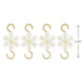 Hallmark : 2024 Keepsake Mini Snowflake Metal Ornament Hooks, Set of 4 (438) - Hallmark : 2024 Keepsake Mini Snowflake Metal Ornament Hooks, Set of 4 (438)