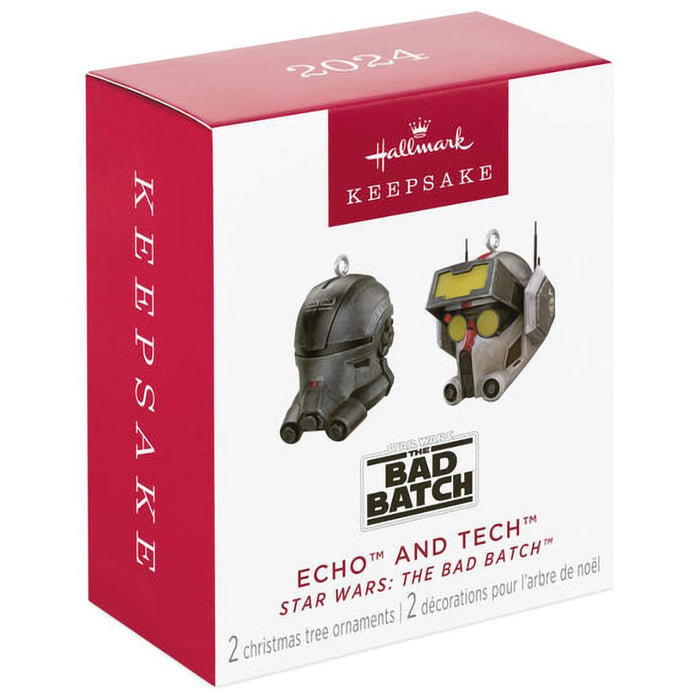 Hallmark : 2024 Keepsake Mini Star Wars: The Bad Batch™ Echo™ and Tech™ Ornaments, Set of 2 (405) - Hallmark : 2024 Keepsake Mini Star Wars: The Bad Batch™ Echo™ and Tech™ Ornaments, Set of 2 (405)