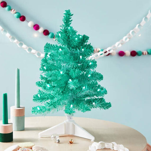 Hallmark : 2024 Keepsake Miniature Mint Green Pre - Lit Christmas Tree, 18.75" (441) - Hallmark : 2024 Keepsake Miniature Mint Green Pre - Lit Christmas Tree, 18.75" (441)