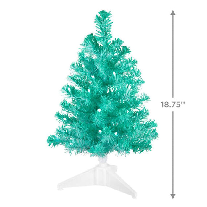 Hallmark : 2024 Keepsake Miniature Mint Green Pre - Lit Christmas Tree, 18.75" (441) - Hallmark : 2024 Keepsake Miniature Mint Green Pre - Lit Christmas Tree, 18.75" (441)