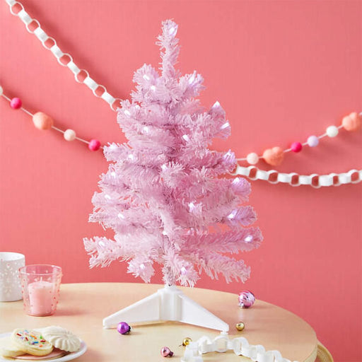 Hallmark : 2024 Keepsake Miniature Pastel Pink Pre - Lit Christmas Tree, 18.75" (442) - Hallmark : 2024 Keepsake Miniature Pastel Pink Pre - Lit Christmas Tree, 18.75" (442)