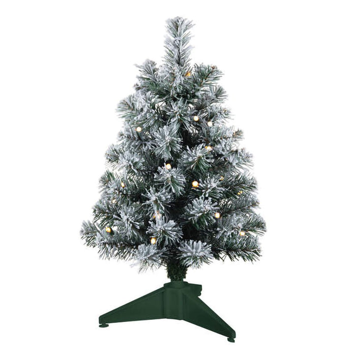 Hallmark : 2024 Keepsake Miniature Snowy Green Pre-Lit Christmas Tree, 18.75" (444) - Hallmark : 2024 Keepsake Miniature Snowy Green Pre-Lit Christmas Tree, 18.75" (444)