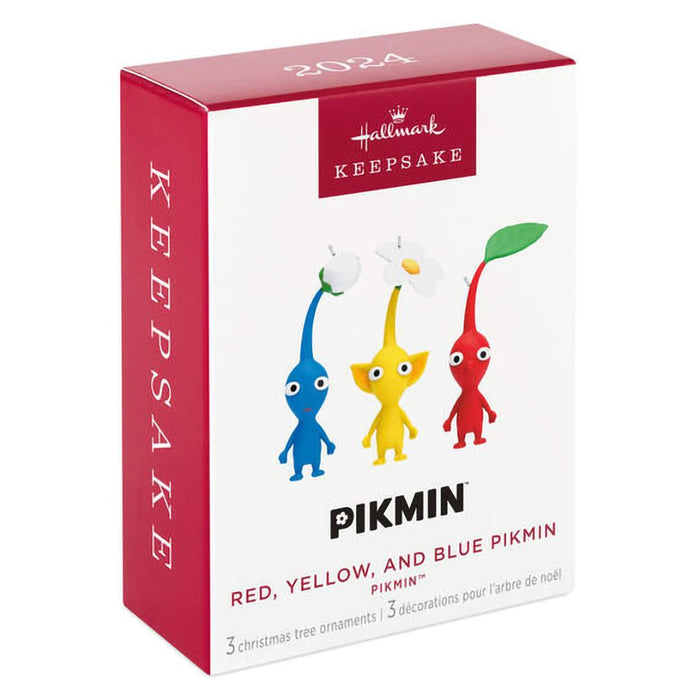 Hallmark : 2024 Keepsake Nintendo Pikmin™ Red, Yellow, and Blue Pikmin Ornaments, Set of 3 (264) - Hallmark : 2024 Keepsake Nintendo Pikmin™ Red, Yellow, and Blue Pikmin Ornaments, Set of 3 (264)