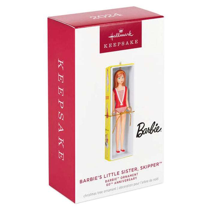 Hallmark : 2024 Keepsake Ornament Barbie™ 60th Anniversary Barbie's Little Sister, Skipper™ (32) - Hallmark : 2024 Keepsake Ornament Barbie™ 60th Anniversary Barbie's Little Sister, Skipper™ (32)