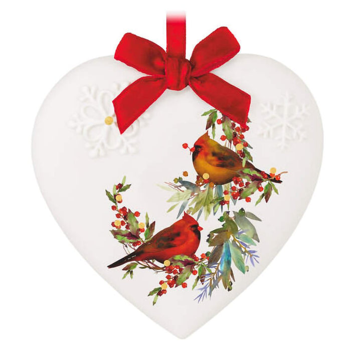 Hallmark : 2024 Keepsake Ornament Christmas Cardinals Porcelain (60) - Hallmark : 2024 Keepsake Ornament Christmas Cardinals Porcelain (60)