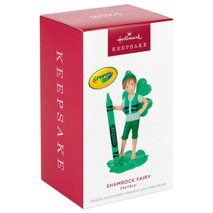 Hallmark : 2024 Keepsake Ornament Crayola® Shamrock Fairy (287) - Hallmark : 2024 Keepsake Ornament Crayola® Shamrock Fairy (287)