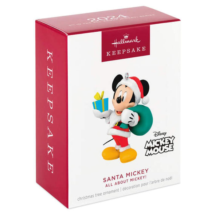 Hallmark : 2024 Keepsake Ornament Disney All About Mickey! Santa Mickey (279) - Hallmark : 2024 Keepsake Ornament Disney All About Mickey! Santa Mickey (279)