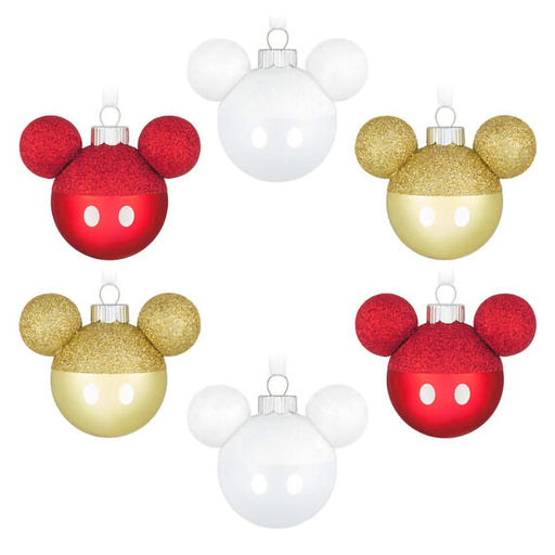 Hallmark : 2024 Keepsake Ornament Disney Mickey Mouse Glass, Set of 6 (195) - Hallmark : 2024 Keepsake Ornament Disney Mickey Mouse Glass, Set of 6 (195)