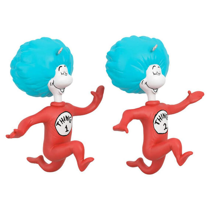 Hallmark : 2024 Keepsake Ornament Dr. Seuss's The Cat in the Hat™ Thing One and Thing Two , Set of 2 (348) - Hallmark : 2024 Keepsake Ornament Dr. Seuss's The Cat in the Hat™ Thing One and Thing Two , Set of 2 (348)