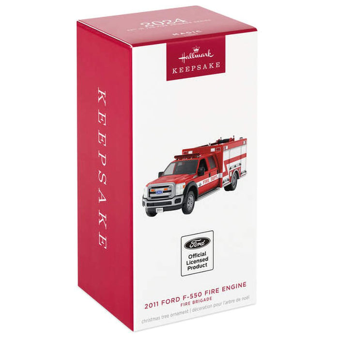 Hallmark : 2024 Keepsake Ornament Fire Brigade 2011 Ford F-550 Fire Engine 2024 With Light (3) - Hallmark : 2024 Keepsake Ornament Fire Brigade 2011 Ford F-550 Fire Engine 2024 With Light (3)