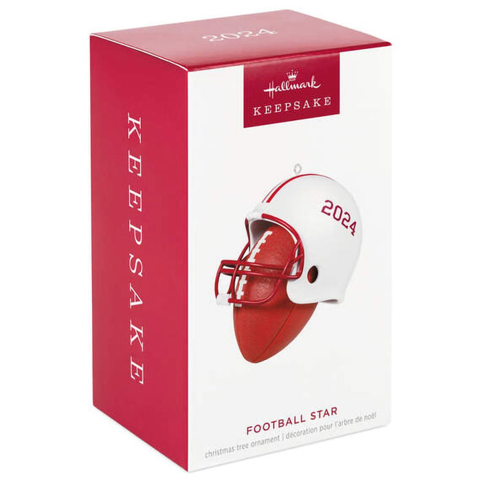 Hallmark : 2024 Keepsake Ornament Football Star (110) - Hallmark : 2024 Keepsake Ornament Football Star (110)