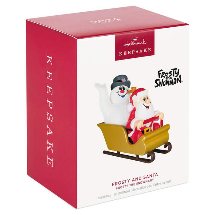 Hallmark : 2024 Keepsake Ornament Frosty the Snowman™ Frosty and Santa (114) - Hallmark : 2024 Keepsake Ornament Frosty the Snowman™ Frosty and Santa (114)