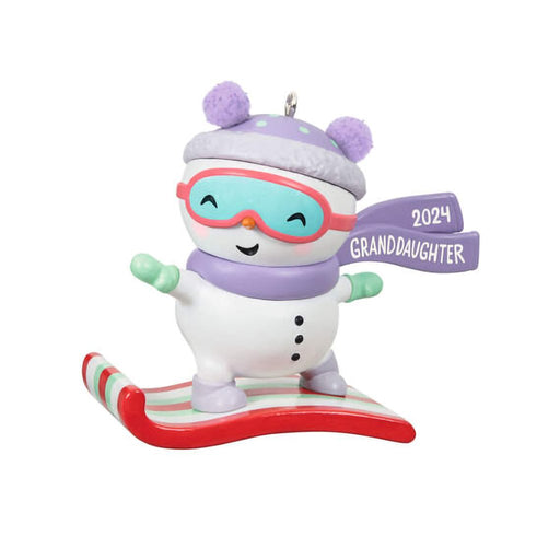 Hallmark : 2024 Keepsake Ornament Granddaughter Snowboarding Snowman (123) - Hallmark : 2024 Keepsake Ornament Granddaughter Snowboarding Snowman (123)