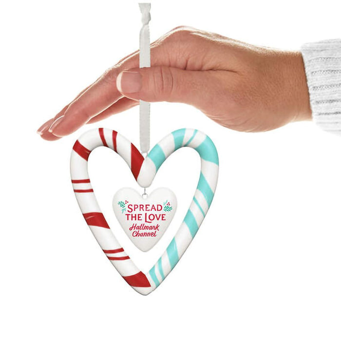 Hallmark : 2024 Keepsake Ornament Hallmark Channel Spread The Love Porcelain Ornament (310) - Hallmark : 2024 Keepsake Ornament Hallmark Channel Spread The Love Porcelain Ornament (310)