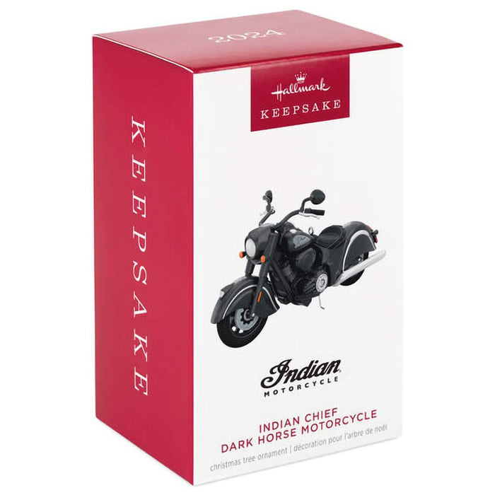 Hallmark : 2024 Keepsake Ornament Indian® Motorcycle Chief Dark Horse 2024 Metal (159) - Hallmark : 2024 Keepsake Ornament Indian® Motorcycle Chief Dark Horse 2024 Metal (159)