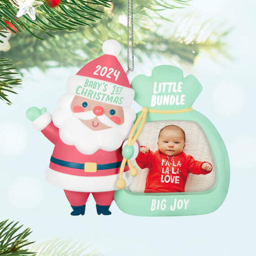 Hallmark : 2024 Keepsake Ornament Little Bundle Big Joy 2024 Photo Frame Ornament (182) - Hallmark : 2024 Keepsake Ornament Little Bundle Big Joy 2024 Photo Frame Ornament (182)