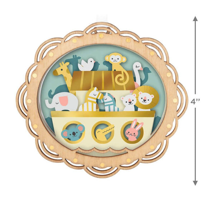 Hallmark : 2024 Keepsake Ornament Noah's Ark Papercraft Ornament (222) - Hallmark : 2024 Keepsake Ornament Noah's Ark Papercraft Ornament (222)