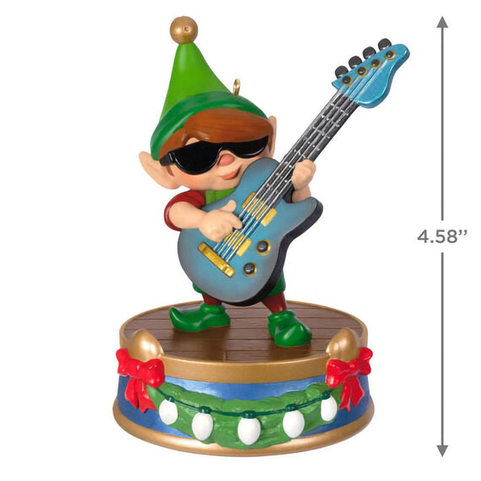 Hallmark : 2024 Keepsake Ornament North Pole Tree Trimmers Band Collection Gil On Guitar Musical With Light (117) - Hallmark : 2024 Keepsake Ornament North Pole Tree Trimmers Band Collection Gil On Guitar Musical With Light (117)