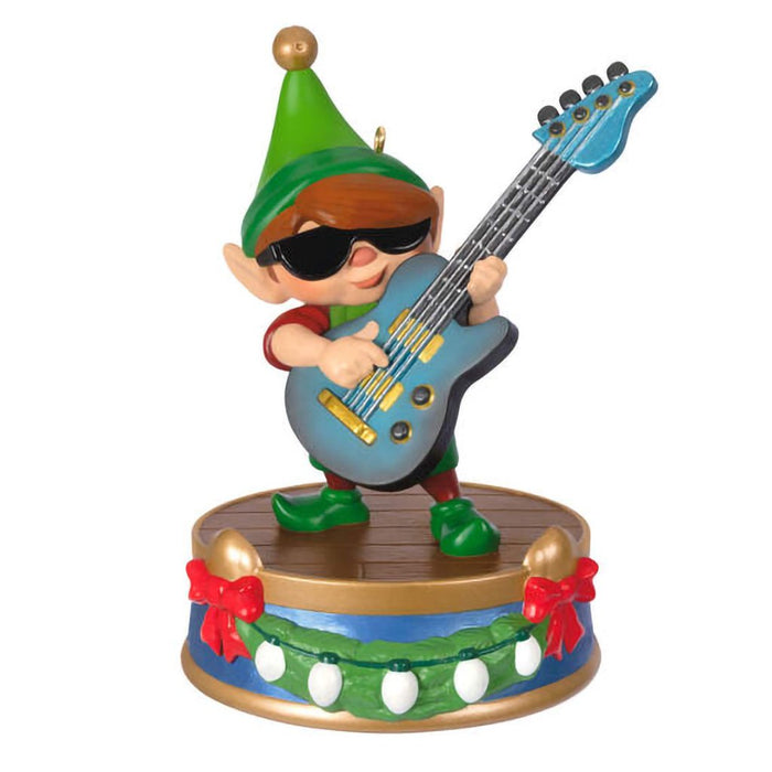 Hallmark : 2024 Keepsake Ornament North Pole Tree Trimmers Band Collection Gil On Guitar Musical With Light (117) - Hallmark : 2024 Keepsake Ornament North Pole Tree Trimmers Band Collection Gil On Guitar Musical With Light (117)