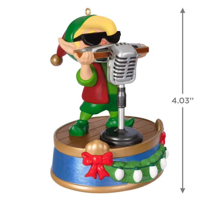 Hallmark : 2024 Keepsake Ornament North Pole Tree Trimmers Band Collection Hank On Harmonica Musical With Light (133) - Hallmark : 2024 Keepsake Ornament North Pole Tree Trimmers Band Collection Hank On Harmonica Musical With Light (133)