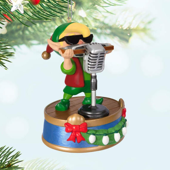 Hallmark : 2024 Keepsake Ornament North Pole Tree Trimmers Band Collection Hank On Harmonica Musical With Light (133) - Hallmark : 2024 Keepsake Ornament North Pole Tree Trimmers Band Collection Hank On Harmonica Musical With Light (133)