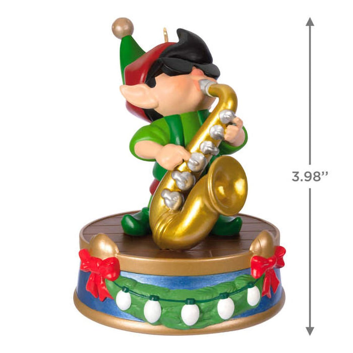 Hallmark : 2024 Keepsake Ornament North Pole Tree Trimmers Band Collection Stuey On Sax Musical With Light (315) - Hallmark : 2024 Keepsake Ornament North Pole Tree Trimmers Band Collection Stuey On Sax Musical With Light (315)