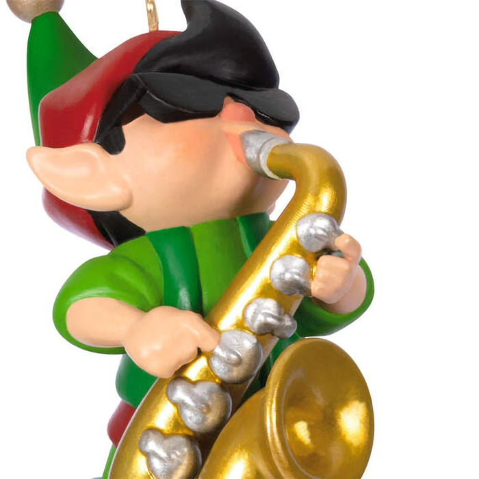 Hallmark : 2024 Keepsake Ornament North Pole Tree Trimmers Band Collection Stuey On Sax Musical With Light (315) - Hallmark : 2024 Keepsake Ornament North Pole Tree Trimmers Band Collection Stuey On Sax Musical With Light (315)