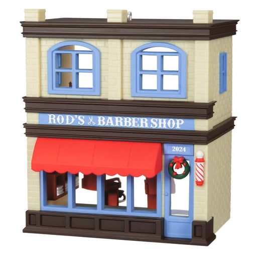 Hallmark : 2024 Keepsake Ornament Nostalgic Houses and Shops Rod's Barbershop (273) - Hallmark : 2024 Keepsake Ornament Nostalgic Houses and Shops Rod's Barbershop (273)