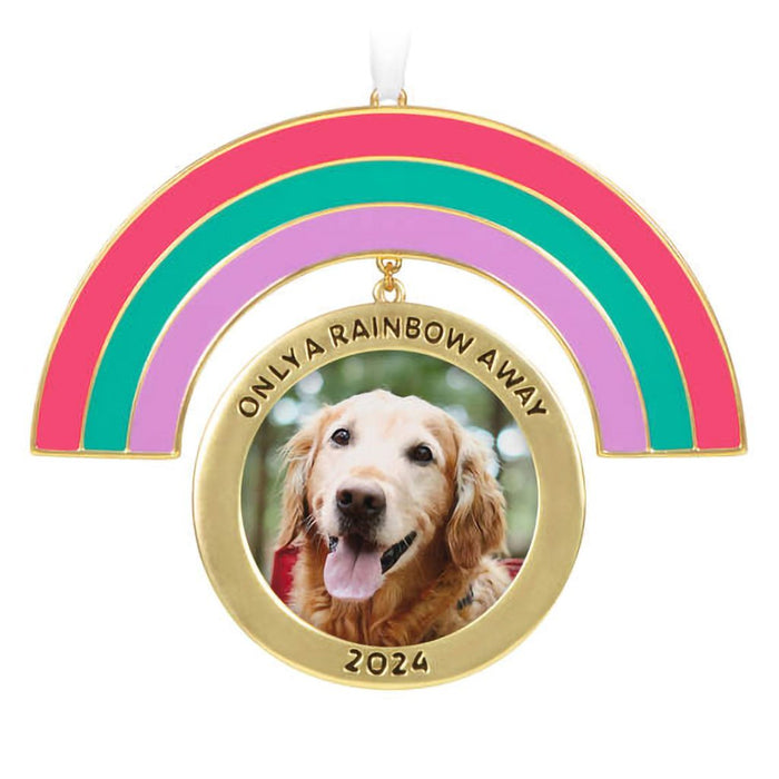 Hallmark : 2024 Keepsake Ornament Only a Rainbow Away Metal Photo Frame (231) - Hallmark : 2024 Keepsake Ornament Only a Rainbow Away Metal Photo Frame (231)