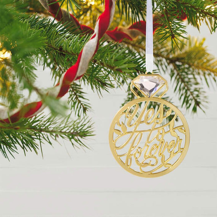 Hallmark : 2024 Keepsake Ornament Our Engagement Metal (237) - Hallmark : 2024 Keepsake Ornament Our Engagement Metal (237)