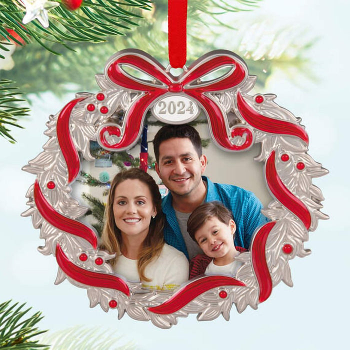 Hallmark : 2024 Keepsake Ornament Our Family Christmas 2024 Metal Photo Frame Ornament (238) - Hallmark : 2024 Keepsake Ornament Our Family Christmas 2024 Metal Photo Frame Ornament (238)